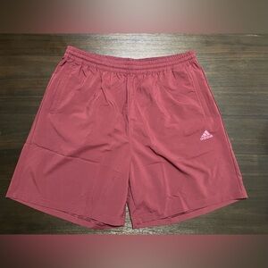 Adidas Men's Burgundy Athletic Shorts